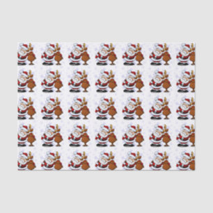 Papier Mousseline Silly Père Noël et son renne