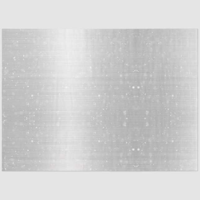 Papier Mousseline Silver Métallurgie Huile Blanche Neige Noël (Recto)