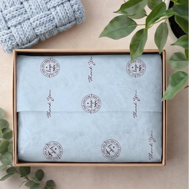 Papier Mousseline Simple Minimalist Modern Light Blue (Créateur téléchargé)