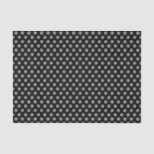 Papier Mousseline Simple Motif de flocon de neige noir et blanc