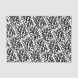 Papier Mousseline Simple Scribble Noir Half Drop
