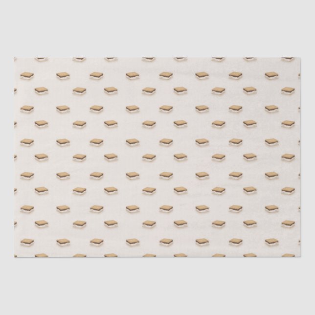 Papier Mousseline Simples Smores de feu de camp classique d'été (Recto)