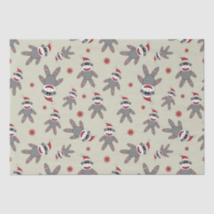 Papier Mousseline Singe De Jeu Avec Motif De Noël Du Chapeau De Père