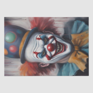 Papier Mousseline Sinister Grin : Découpage clown effrayant