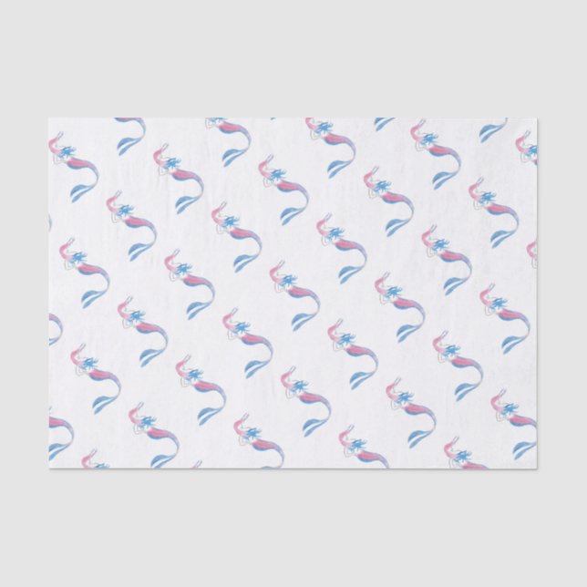 Papier Mousseline Sirène colorée (Recto)
