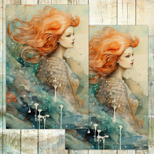 PAPIER MOUSSELINE SIRÈNE DE DÉCOUPAGE DE LA MER