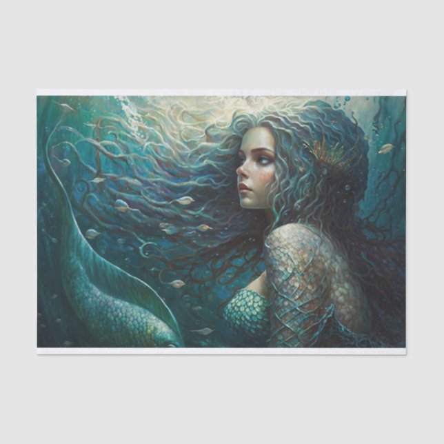 Papier Mousseline Sirène de rêve Ocean (Recto)