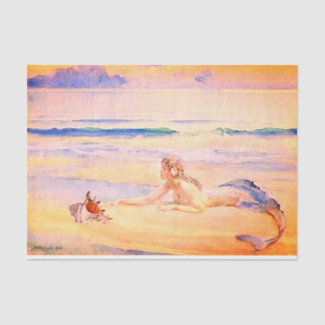 Papier Mousseline Sirène et coque (Recto)