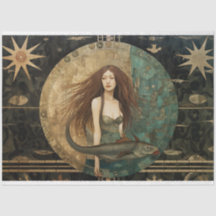 Sirène Primitive Avec Dégagement Céleste De Poisso