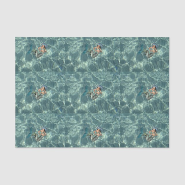 Papier Mousseline Sirène sous-marine (Recto)