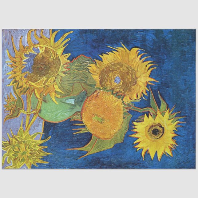 Papier Mousseline Six tournesols, Van Gogh (Recto)