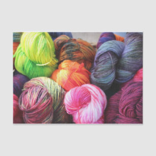 Papier Mousseline Skeins en fils colorés pour Tricot, Crochet