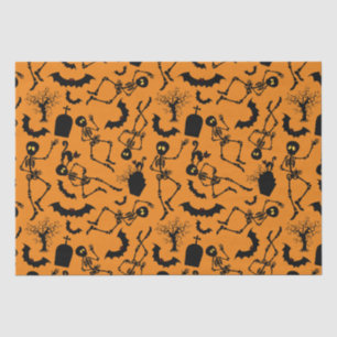 Papier Mousseline Skeletons d'Halloween Macabre Dance