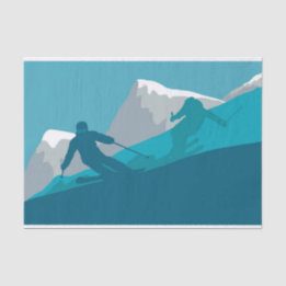 Papier Mousseline Ski alpin