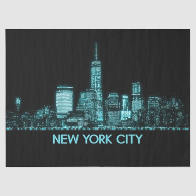 Papier Mousseline Skyline de New York (Recto)
