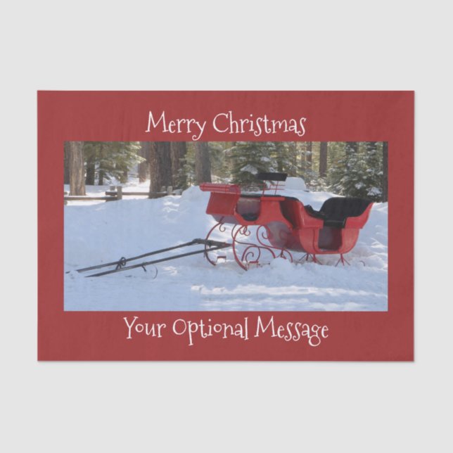 Papier Mousseline Sleigh hippomobile (Recto)