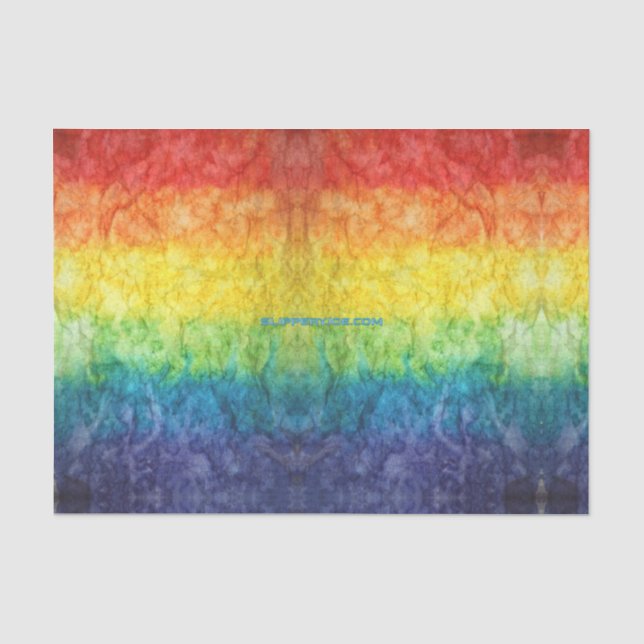 Papier Mousseline SlipperyJoe drapeau gay pride couleurs arc-en-ciel (Recto)