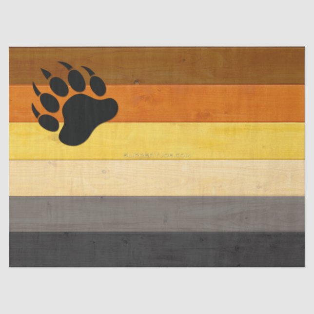 Papier Mousseline SlipperyJoe's Bear Pride drapeau de la texture du  (Recto)