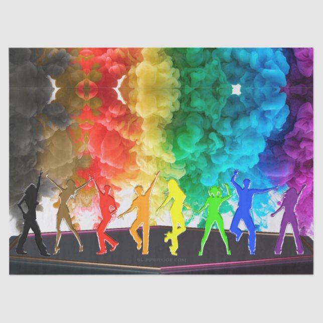 Papier Mousseline SlipperyJoe's Dancing Pride Shadows cadeaux gay ar (Recto)