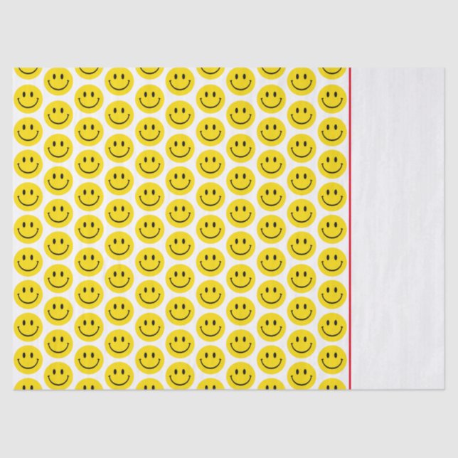 Papier Mousseline Smile Face Deux Tone Happy Get Well Thinking of Yo (Recto)
