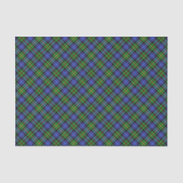Papier Mousseline Smith Clan Tartan Plaid Motif (Recto)