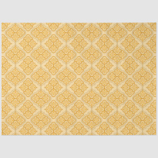 Papier Mousseline Smooth Arabesque - Motif géométrique neutre miel