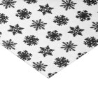 Snowflakes Ikat - Blanc et noir