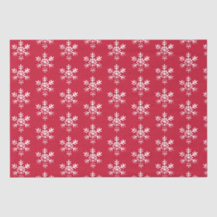 Papier Mousseline Snowflakes rustiques Rouge