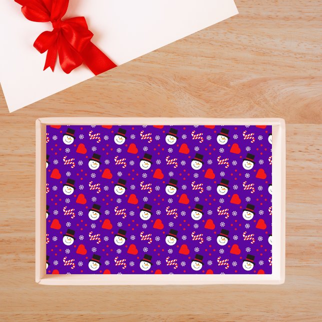 Papier Mousseline Snowflakes Snowman Sucres de canne Arrière - plan  (Snowflakes Snowman Candy Canes Blue Background Tissue Paper)