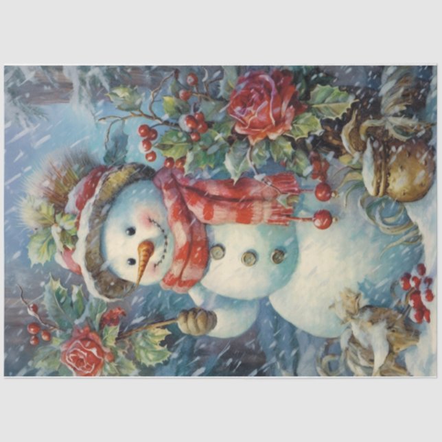Papier Mousseline Snowman victorien (Recto)