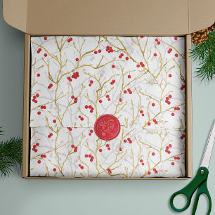Papier Mousseline Snowy Winterberries Christmas Coordination