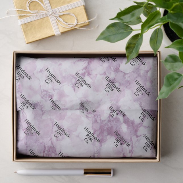 Papier Mousseline Soft Dark Purple Marble (Cadeau)