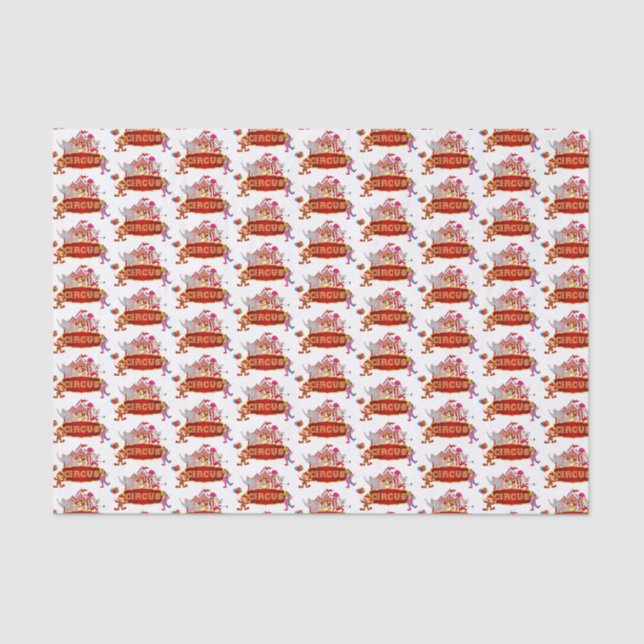 Papier Mousseline soirée Circus carrelée  (Recto)