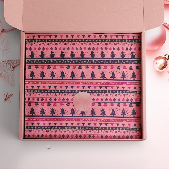 Papier Mousseline Soirée festive rose et violet (Créateur téléchargé)