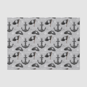 Papier Mousseline soirée motif carrelée de pirates