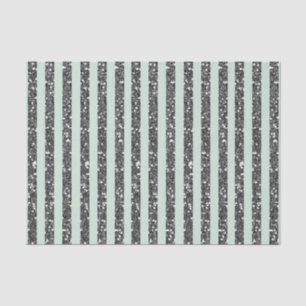 Papier Mousseline Soirée Parties scintillant Minty Green & Silver