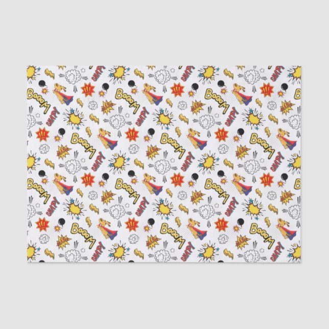 Papier Mousseline soirée super-héros carrelée (Recto)