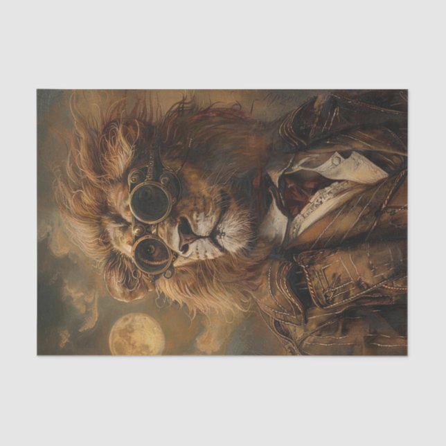 Papier Mousseline Solaire Éclipse 2024 Lion (Recto)