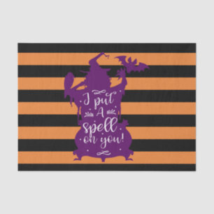 Papier Mousseline Sorcière violette d'Halloween Je vous ai mis un so