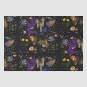 Papier Mousseline Sorcières Brûler le thé et le Motif de coton