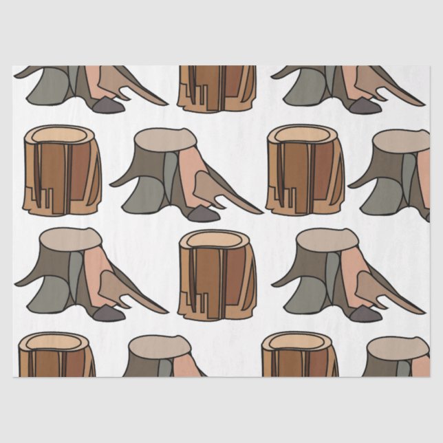 Papier Mousseline Souche d'arbre (Recto)