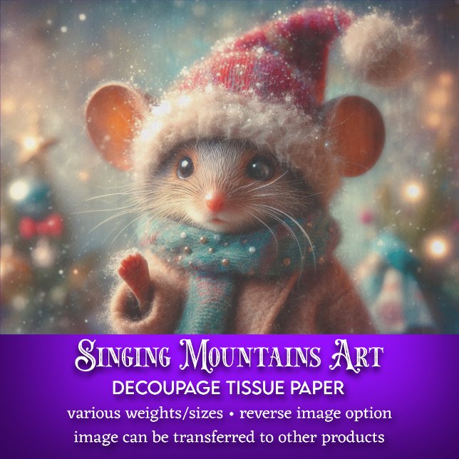 Papier Mousseline Souris d'hiver excentrique en découpage de chapeau (Créateur téléchargé)