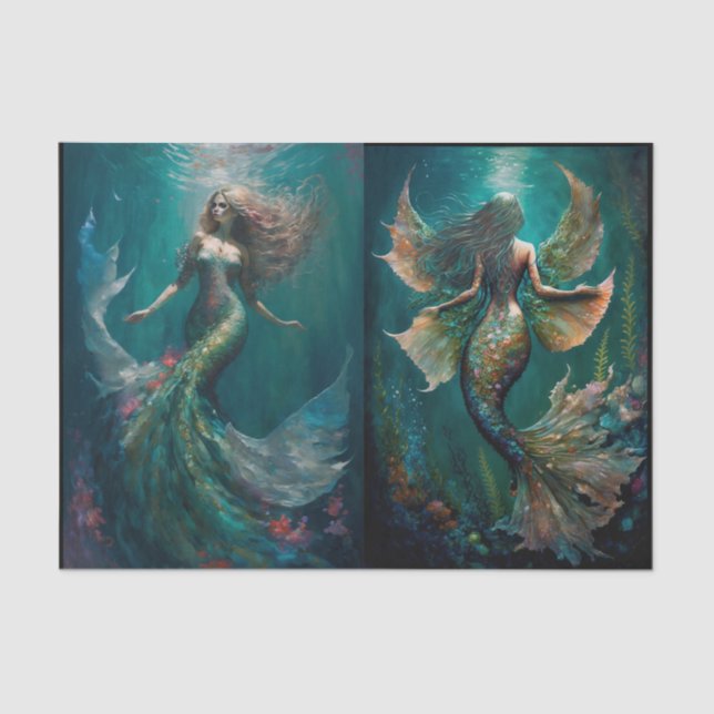 Papier Mousseline Sous la mer (Recto)