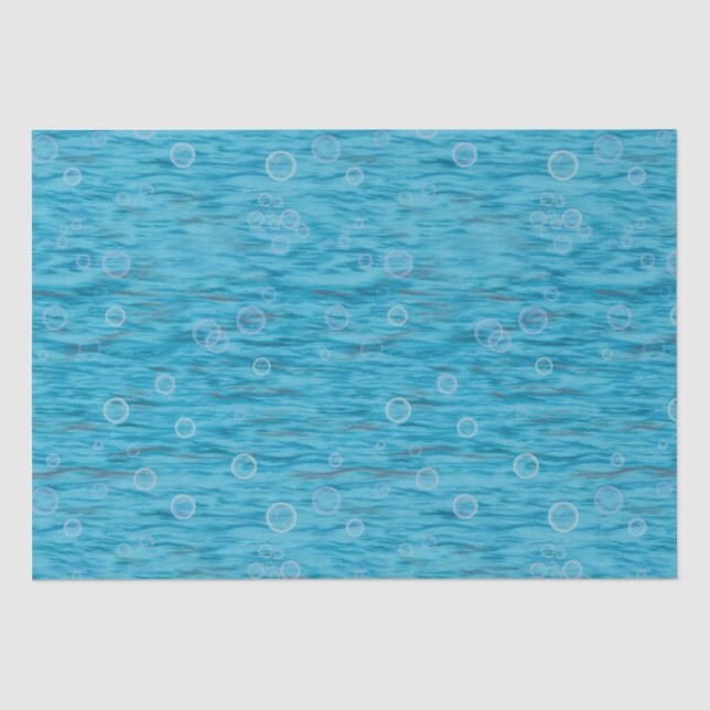 Papier Mousseline Sous La Mer Avec Dauphins Anniversaire (Recto)