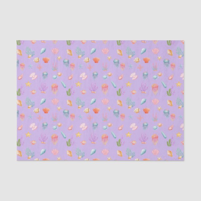 Papier Mousseline Sous le Motif marin (Recto)