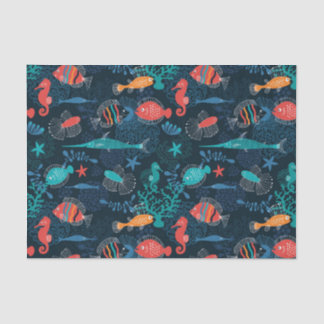 Papier Mousseline Sous le poisson de mer