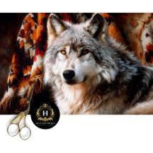 Southwest Ember Wolf Portrait