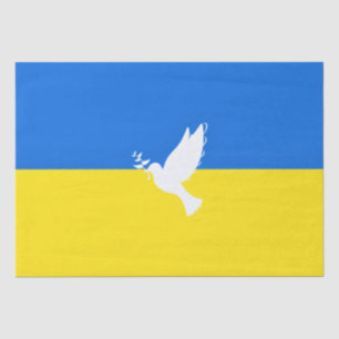 Papier Mousseline Soutien Ukraine Tissue Paper Peace Dove Drapeau