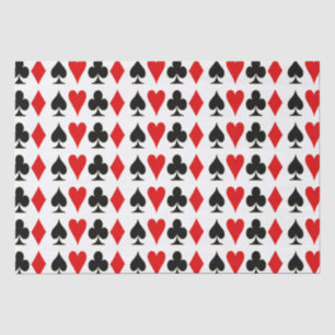 Papier Mousseline Spade, Diamant, Club, Coeur - Costume de carte de