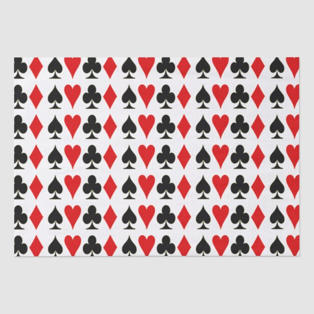 Papier Mousseline Spade, Diamant, Club, Coeur - Costume de carte de  (Recto)